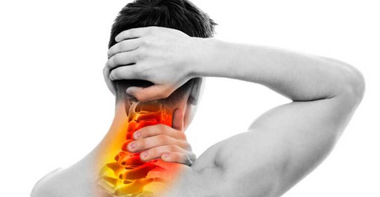 Bol in the neck and indications of osteochondrose